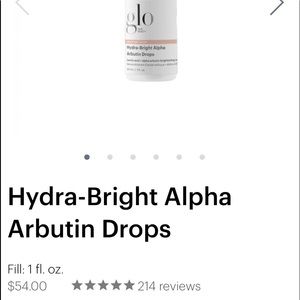 NWT Glo Skincare Hydra Bright Alpha Arbutin Drops